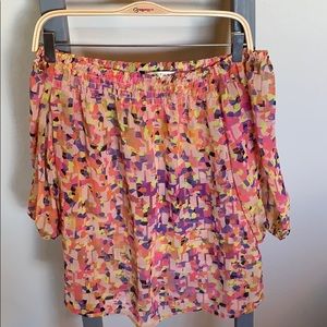 Trina Turk women’s sheer boatneck top